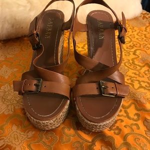 Sz 7 Ralph Lauren wedges..very cute and comfy